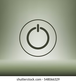 Power switch icon. Flat design vector style.