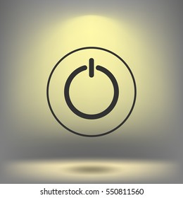 Power switch icon. Flat design vector style.