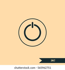 Power switch icon. Flat design vector style.