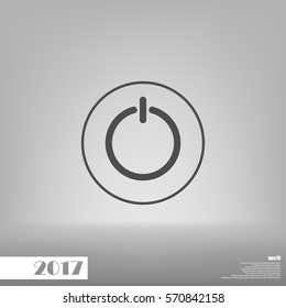 Power switch icon. Flat design vector style.