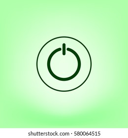 Power switch icon. Flat design vector style.