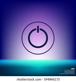 Power switch icon. Flat design vector style.