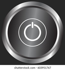 Power switch icon. Flat design vector style.
