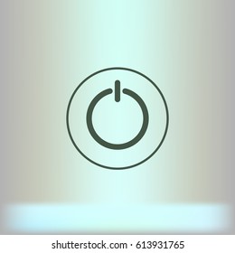 Power switch icon. Flat design vector style.