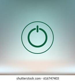 Power switch icon. Flat design vector style.
