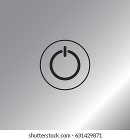 Power switch icon. Flat design vector style.