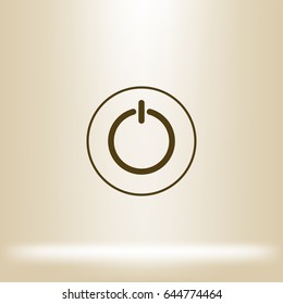Power switch icon. Flat design vector style.