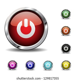 Power Switch Button Stock Vector (Royalty Free) 158158541