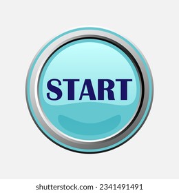 Power Switch icons vector buttons. START STOP button.  