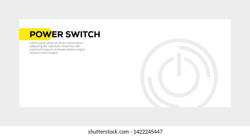 POWER SWITCH AND ILLUSTRATION ICON CONCEPT