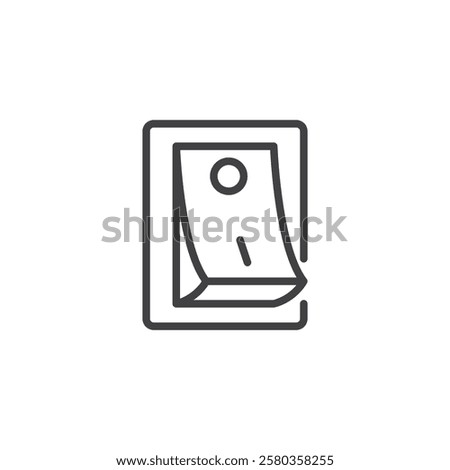 Power Switch line icon. linear style sign for mobile concept and web design. Electric toggle switch outline vector icon. Symbol, logo illustration. Vector graphics