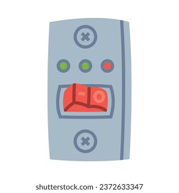 Power Switch as Personal Computer Accessory and Component for Repair Vector Illustration