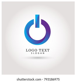 Power Switch & Start Logo. Symbol & Icon Vector Template