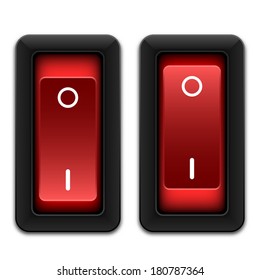 Power switches icon, vector