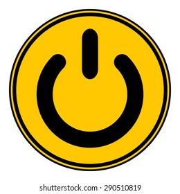 Power symbol button on white background. Vector illustration.
