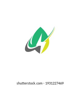 Power symbol lightning icon logo design vector illustrtation