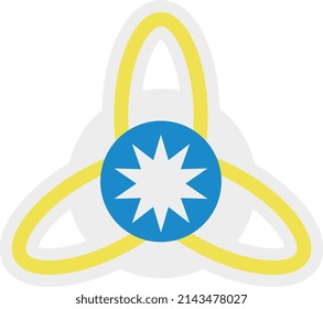 Power symbol. Superhero sign. Energy force emblem