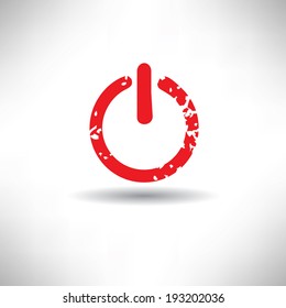 Power symbol,grunge vector