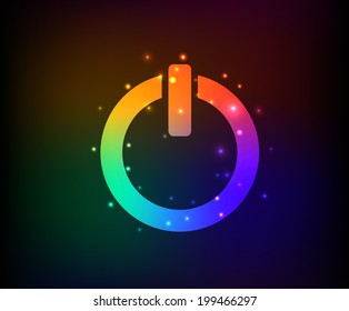 Power symbol,Rainbow vector