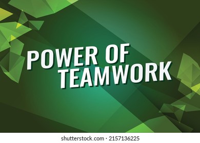 Leistung des Teamwork Wort Vektorgrafik grünen 3D-Stil für Social Media Landing Page, Vorlage, i, Web, Mobile App, Poster, Banner, Flyer, Hintergrund, Geschenkkarte, Coupon, Etikett, Tapete