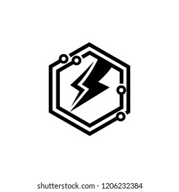 Power Tech Logo Template Design, Creative Symbol, Icon