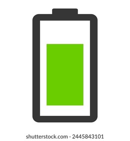 Power technology icon, battery web shape design, energy level vector illustration .