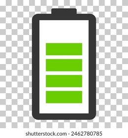 Power technology icon, battery web shape design, energy level vector illustration .