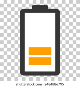Power technology icon, battery web shape design, energy level vector illustration .