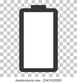 Power technology icon, battery web shape design, energy level vector illustration .