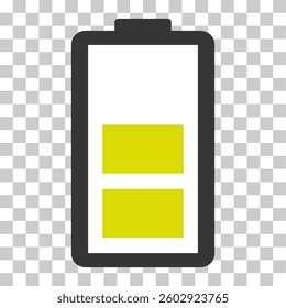 Power technology icon, battery web shape design, energy level vector illustration .