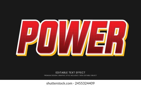 power text effect template editable design for business logo and brand