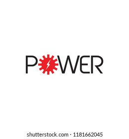 POWER text with sun electric logo