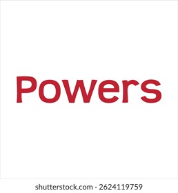power text for T-shirt print and other use on white background.