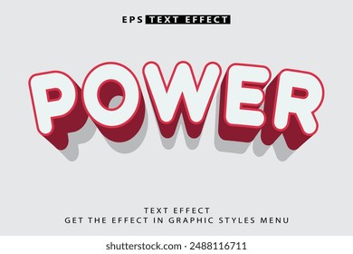 Power text with a white background