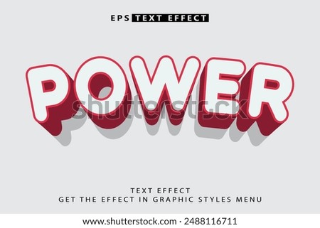 Power text with a white background