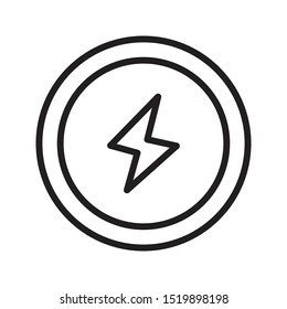 power thin line vector icon