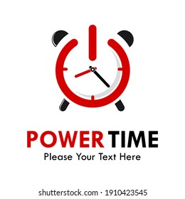 Power time logo template illustration