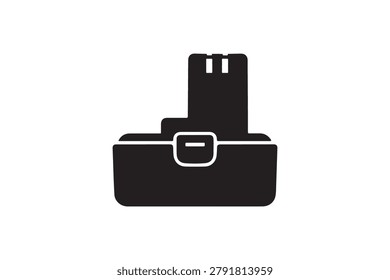 Power Tool Battery Silhouette Vector Icon