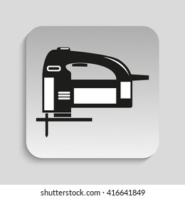 Power tool. Electric jigsaw. Vector icon.
