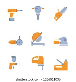 power tool icon set