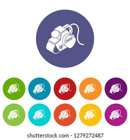 Power tool icons color set vector for any web design on white background