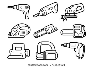 Power tools collection drill grinder