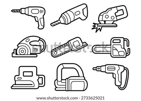 Power tools collection drill grinder