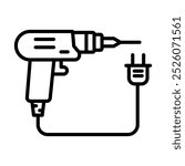 Power Tools icon line vector illustration