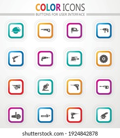 Power tools icon set for web sites and user interface
