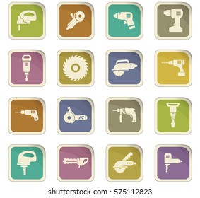 Power tools icon set for web sites and user interface
