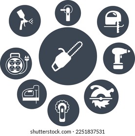 Power Tools Icons Vektordesign