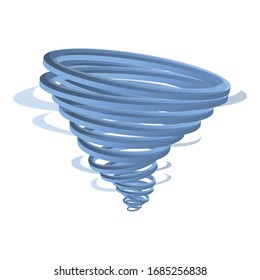 Power tornado icon. Cartoon of power tornado vector icon for web design isolated on white background