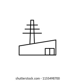 power tower icon. Element of production icon for mobile concept and web apps. Thin line power tower icon can be used for web and mobile on white background