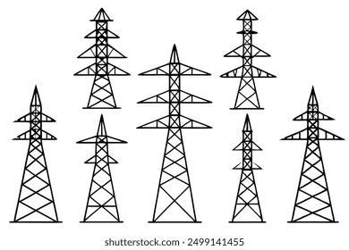 Power Tower Line Art Illustration Concepts Tips Gallery